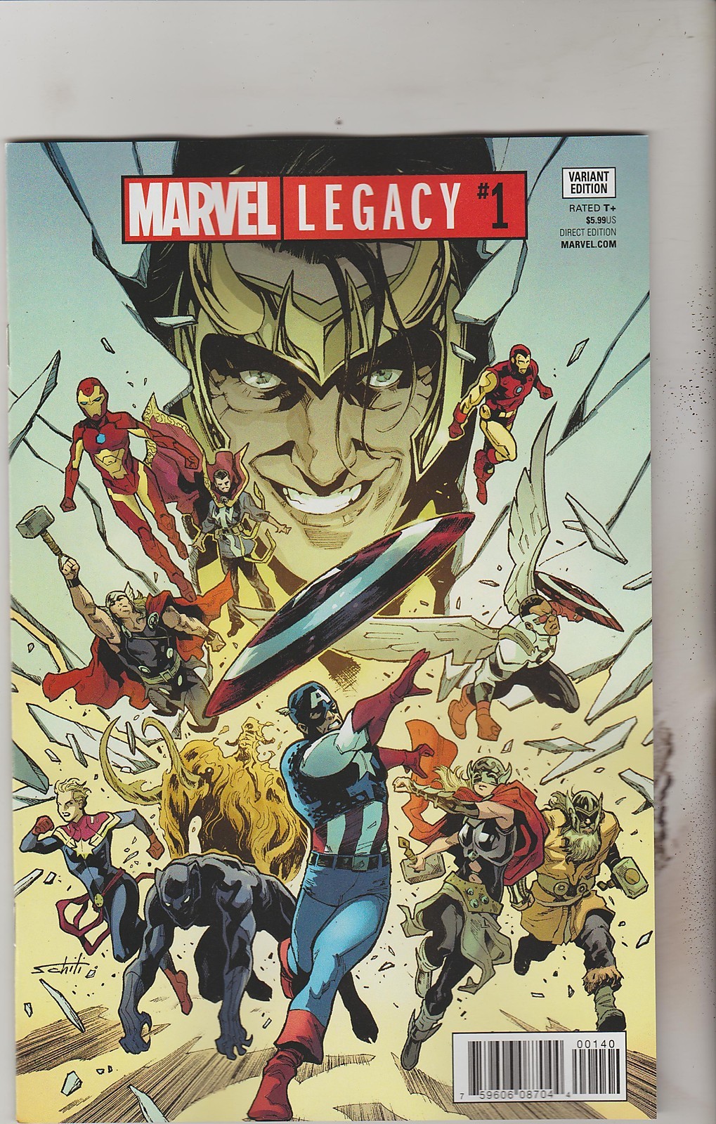 MARVEL COMICS MARVEL LEGACY #1 NOVEMBER 2017 SCHITTI RETAILER VARIANT NM