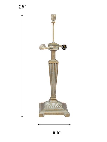 204 -DALE TIFFANY METAL 6.5X25 SATIN NICKEL BASE (REC-14