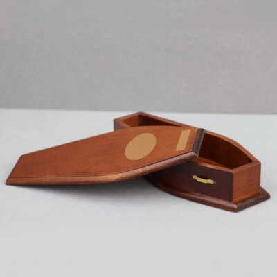 NEW 1:12 Scale Dollhouse Miniatures Brown Furniture Vintage Luxury Coffin Casket