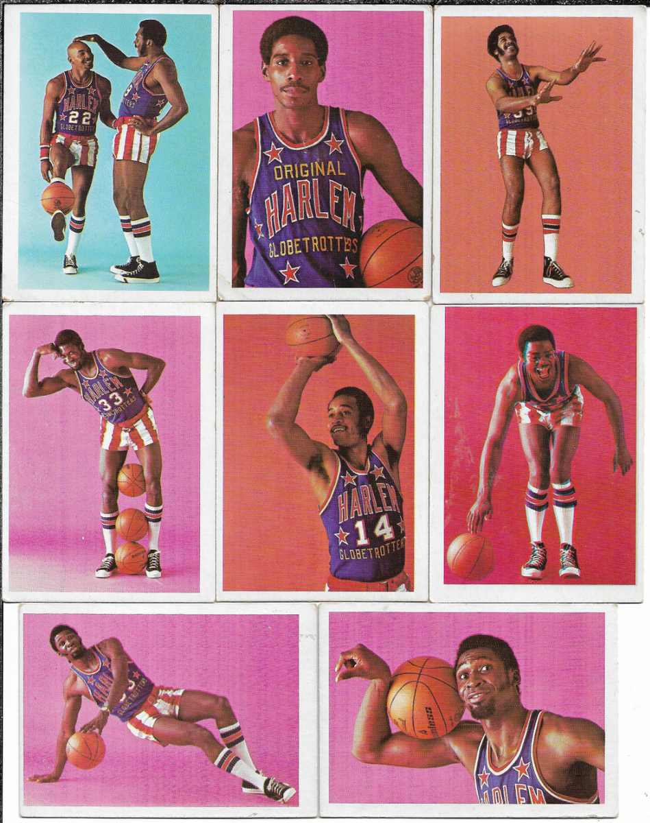 1971 Fleer Harlem Globetrotters 10 Card Lot with Curly Neal