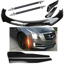 Front Bumper Lip Splitter Spoiler Body Kit Side Skirt For Cadillac CTS ATS ATSL