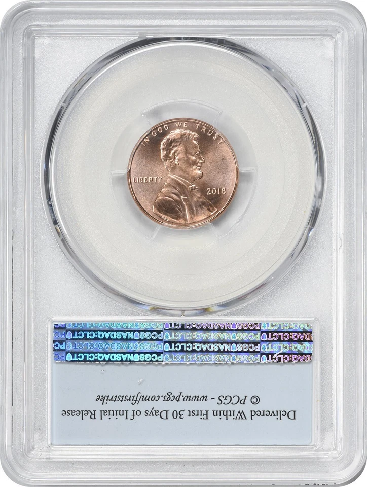 2018 Lincoln Cent MS67RD First Strike PCGS - Image 2 of 2