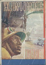 t9229 military postcard www2 XXI Cyrenean Army Corps Mad Illustrator
