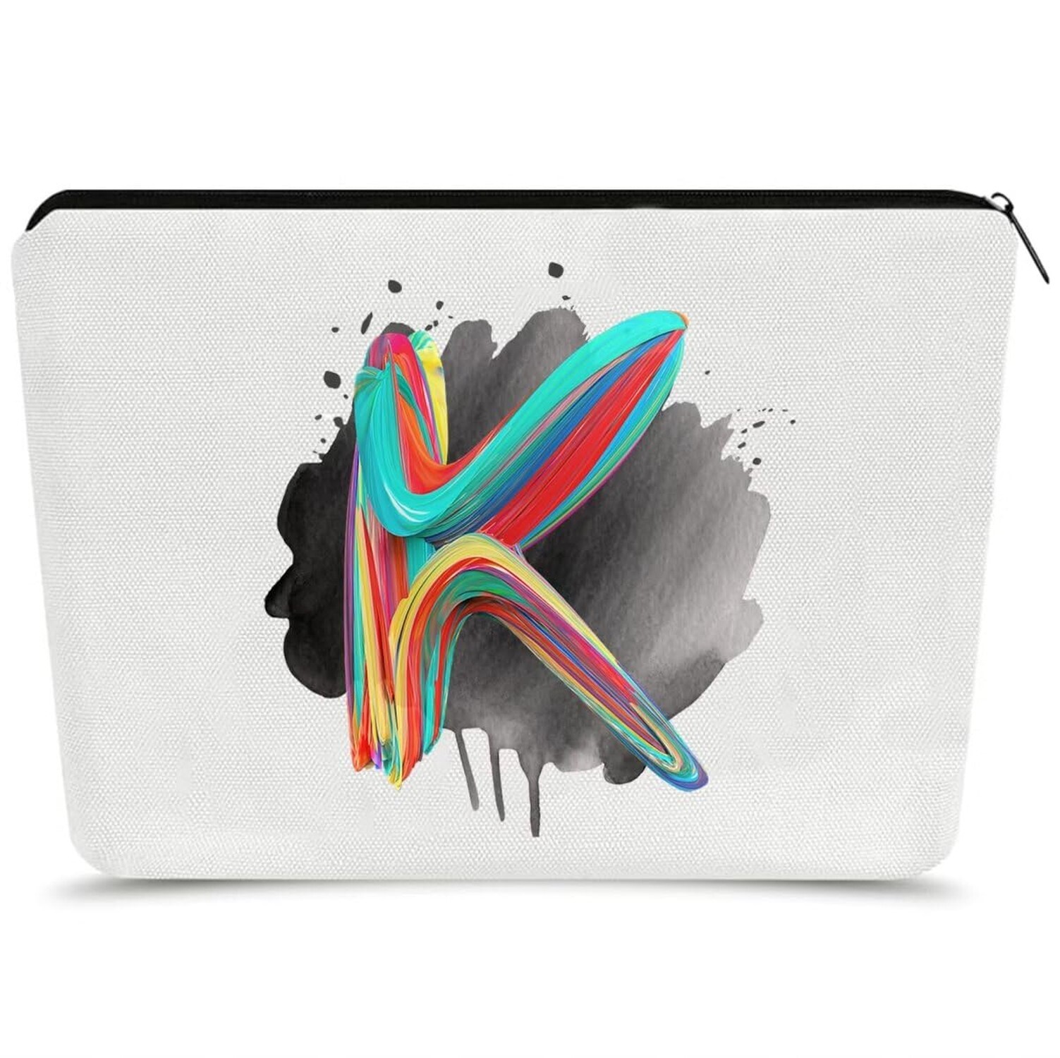 Personalized Makeup Bag,Initial Cosmetic Travel Bag Pouch with Zipper,Monogra...