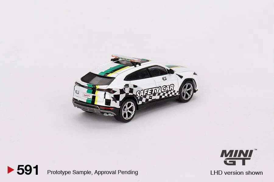 Mini GT MGT00591RHD Lamborghini Urus 2022 Macau GP Official Safety Car Die Ca... - Immagine 3 di 3