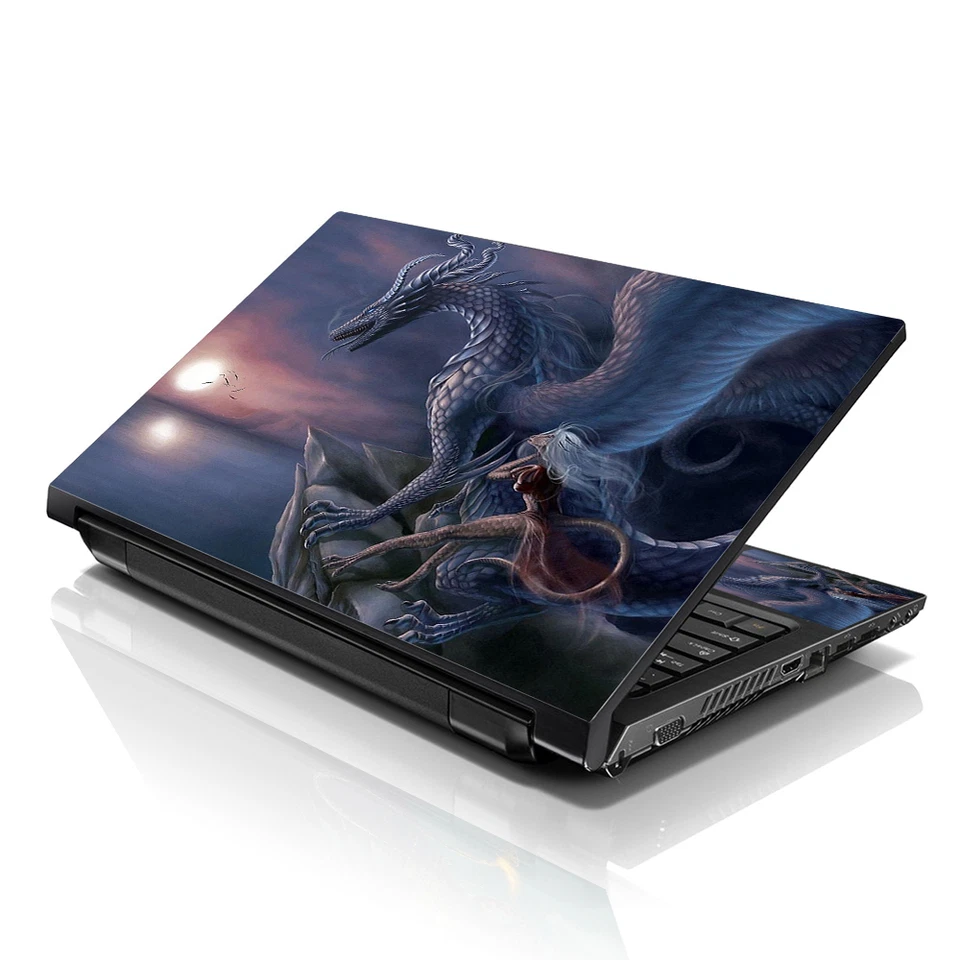 Laptop Skin Sticker Notebook Decal Night Dragon for Dell Apple Asus 17-19 Inch - Image 2 of 4