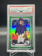 2020 Bowman Draft Drew Romo Chrome Green Refractor /99 PSA 10 #BD106 Rockies