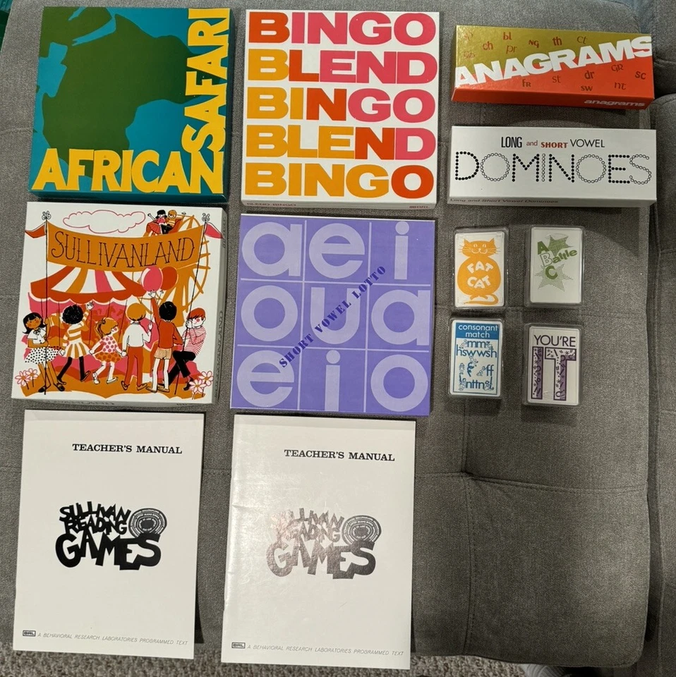 Vintage 1971 Sullivan Reading Games + Teacher Manual – Used Educational Set - Image 4 of 4