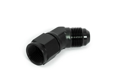 Blockwinkel 45° male female Dash 12 schwarz 1/16-12UNF - AN12 JIC12