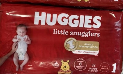 Huggies Little Snugglers Baby Diapers, 32ct Size 1 Disney Baby Edition