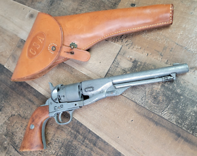 BKA 98 MOVIE PROP PISTOL REVOLVER with WOODGRIPS - OLD WEST/CIVIL 