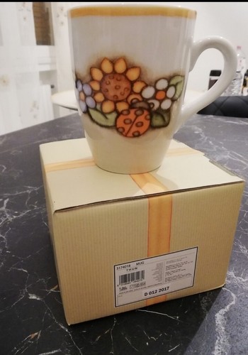 SET 2 TAZZE MUG LATTE CIOCCOLATA THE THUN COUNTRY SERIE GIRASOLE - Foto 2 di 3