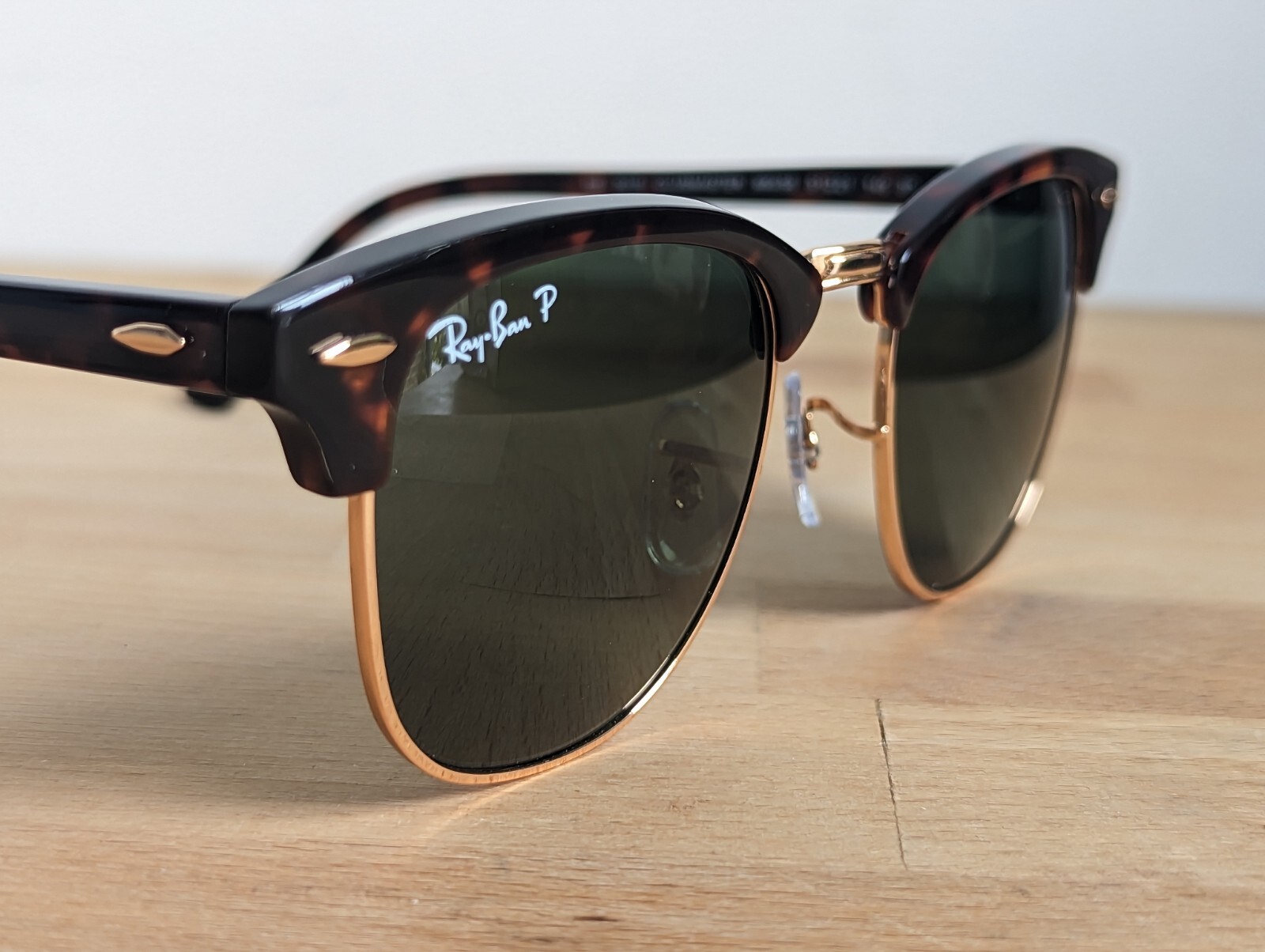 RayBan Sunglasses Clubmaster Polarized Green G15 Lenses Tortoise Shell
