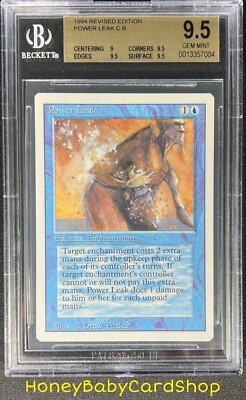MTG 3rd Edition Revised 1994 Power Leak BGS 9.5 GEM MINT Old School 93/ ...