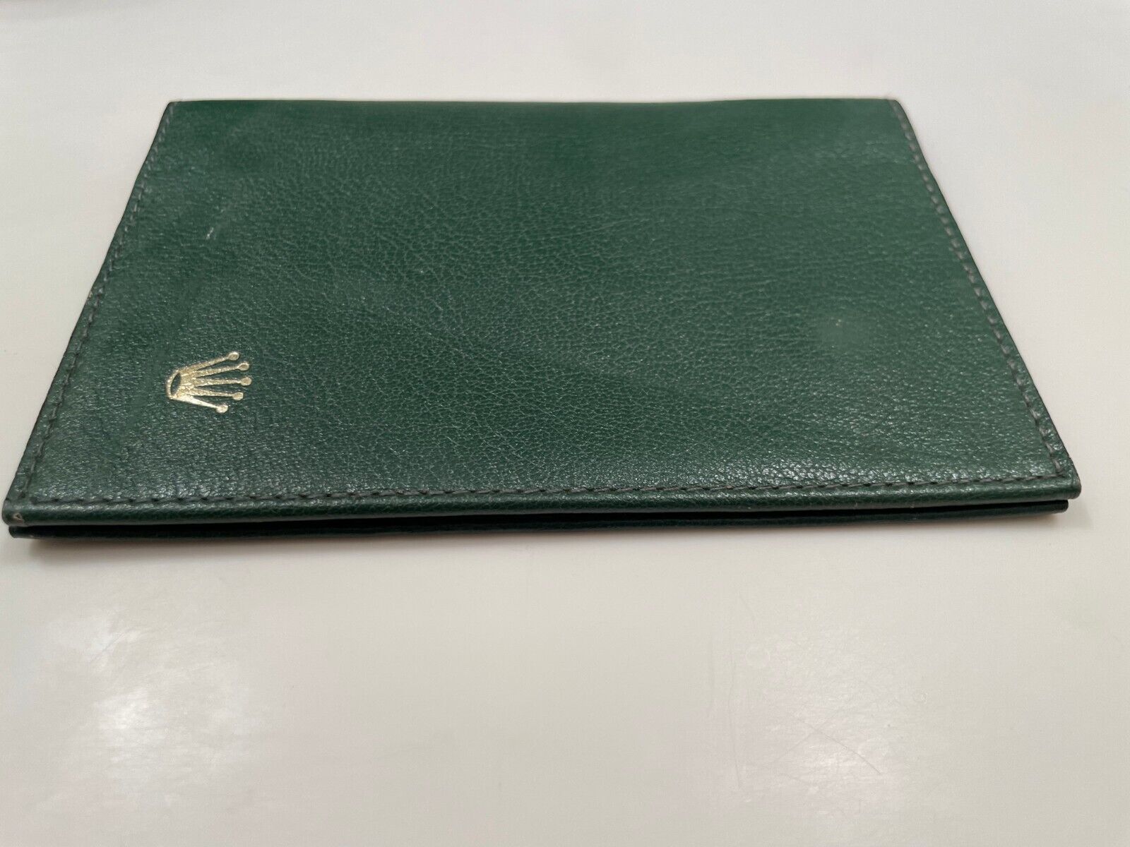 Genuine ROLEX Vintage Green Leather Wallet Paspor… - image 4
