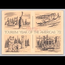 Vintage Postcard New York Tourism Year of the Americas 1972 Posted Scenic View