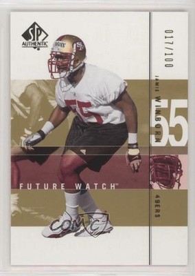 2001 SP Authentic Future Watch Gold 17/100 Jamie Winborn #189 Rookie RC d4y