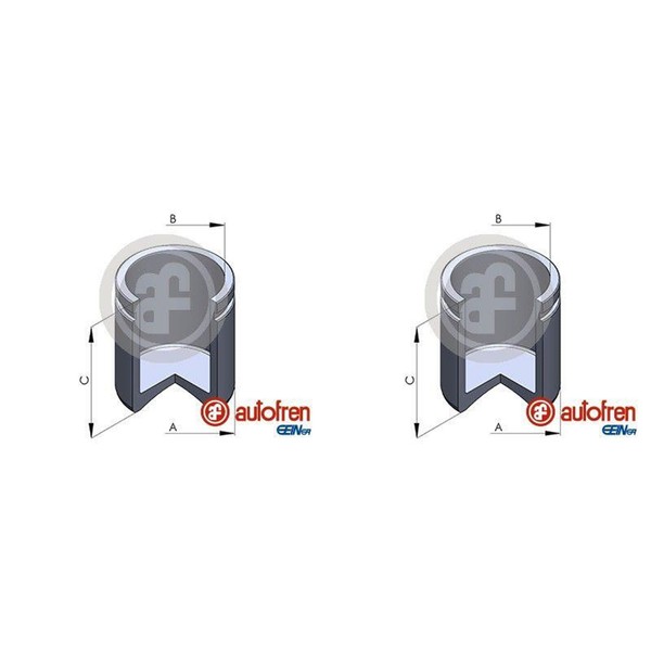 2X Autofren 40Mm Kolben Bremssattel Hinten Passend FüR Lexus IS RC Mazda 2-image