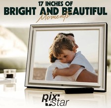 Pix-Star 17 inch Extra Large Digital Frame Free Unlimited Cloud, Motion Sensor