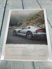 2014 Chrysler Srt Viper Sports Car Print Adposter Pinup Promo Art Magazine Page