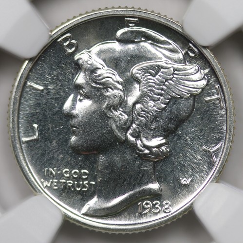1938 Mercury Dime Silver 10C Proof PF 65 NGC - Picture 3 of 4