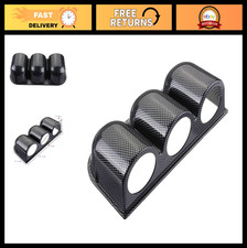 Universal 52mm Carbon Fiber Dash Gauge Pod Holder - Heavy Duty 3-Hole Mount