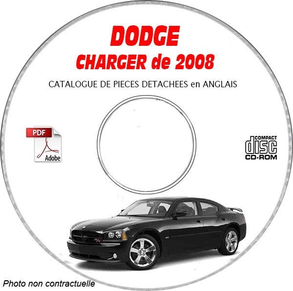 Catalogue de pièces CDROM Dodge Charger 08 en anglais pour atelier
