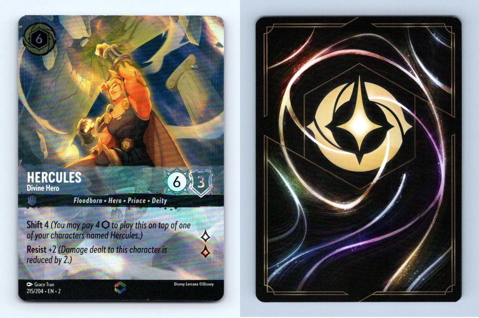 Hercules Divine Hero #215 Lorcana Rise Of Floodborn Disney Enchanted Rare TCG