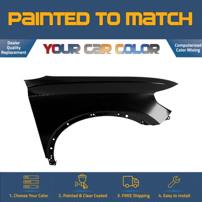 For 2019-2024 AUDI Q3, Right Fender (Passenger Side) Painted to Match