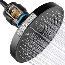 High Pressure Filtered Shower Head Combo with 15Stage Water Softener Filter C...