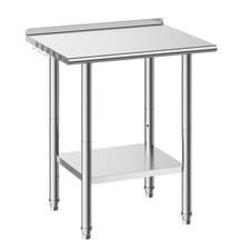 Uimoso 24'' Commercial Stainless Steel Kitchen Prep Table with Backsplash
