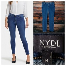 NYDJ Jeans Size 14 Ami Skinny Mid Rise Blue Denim Stretch