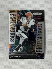 2025 Panini Prizm Football Joe Burrow Fireworks #25 Cincinnati Bengals Insert