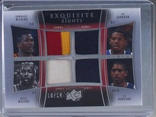 2009-10 Exquisite Collection Eights 10/10 Dominique Wilkins Joe Johnson HOF l4g