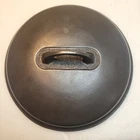 VINTAGE HTF GRISWOLD TEXTURED HANDLE DESIGN CAST IRON #8 DUTCH OVEN LID COVER