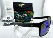 MAUI JIM RED SANDS MJ B432-2M MATTE BLACK W/ BLUE HAWAII POLARIZED SUNGLASSES