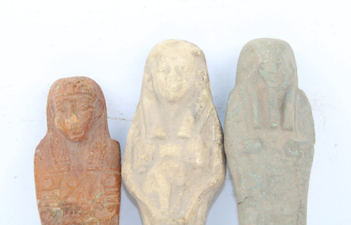 3 EINZIGARTIGE HANDGEFERTIGTE ALTÄGYPTISCHE PHARAONISCHE USHABTI Shabti Statuen (Ba) - Bild 3 von 7