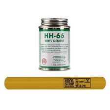 Inflatable Vinyl Cement 12x60 in Yellow Repair Patch Kit Adhesive 4 Oz HH66 Glue