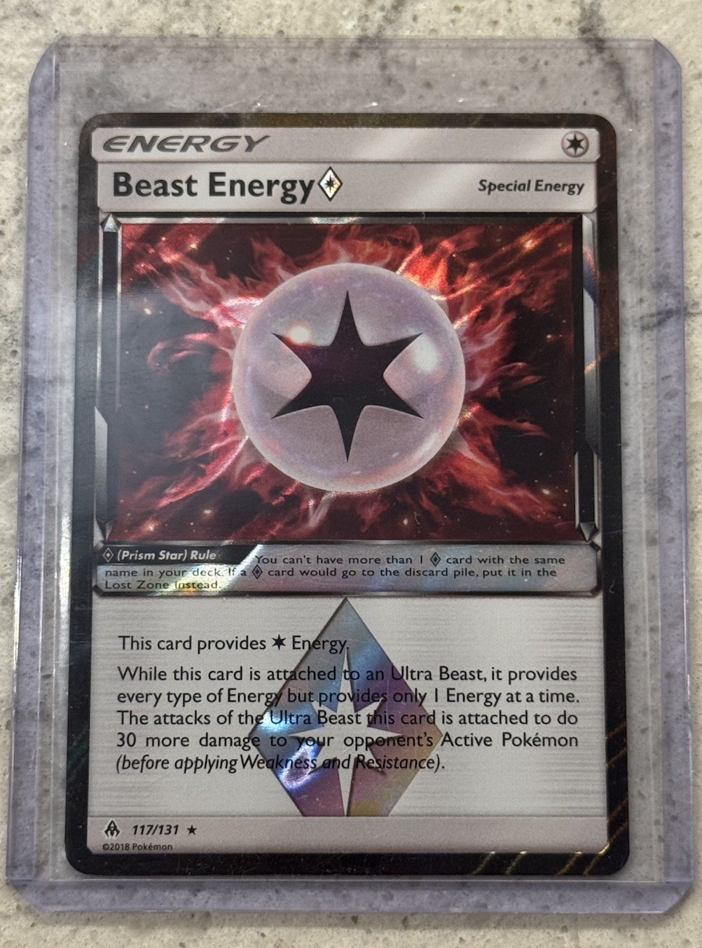 Beast Energy Prism Star 117/131 Forbidden Light Holo Rare NM