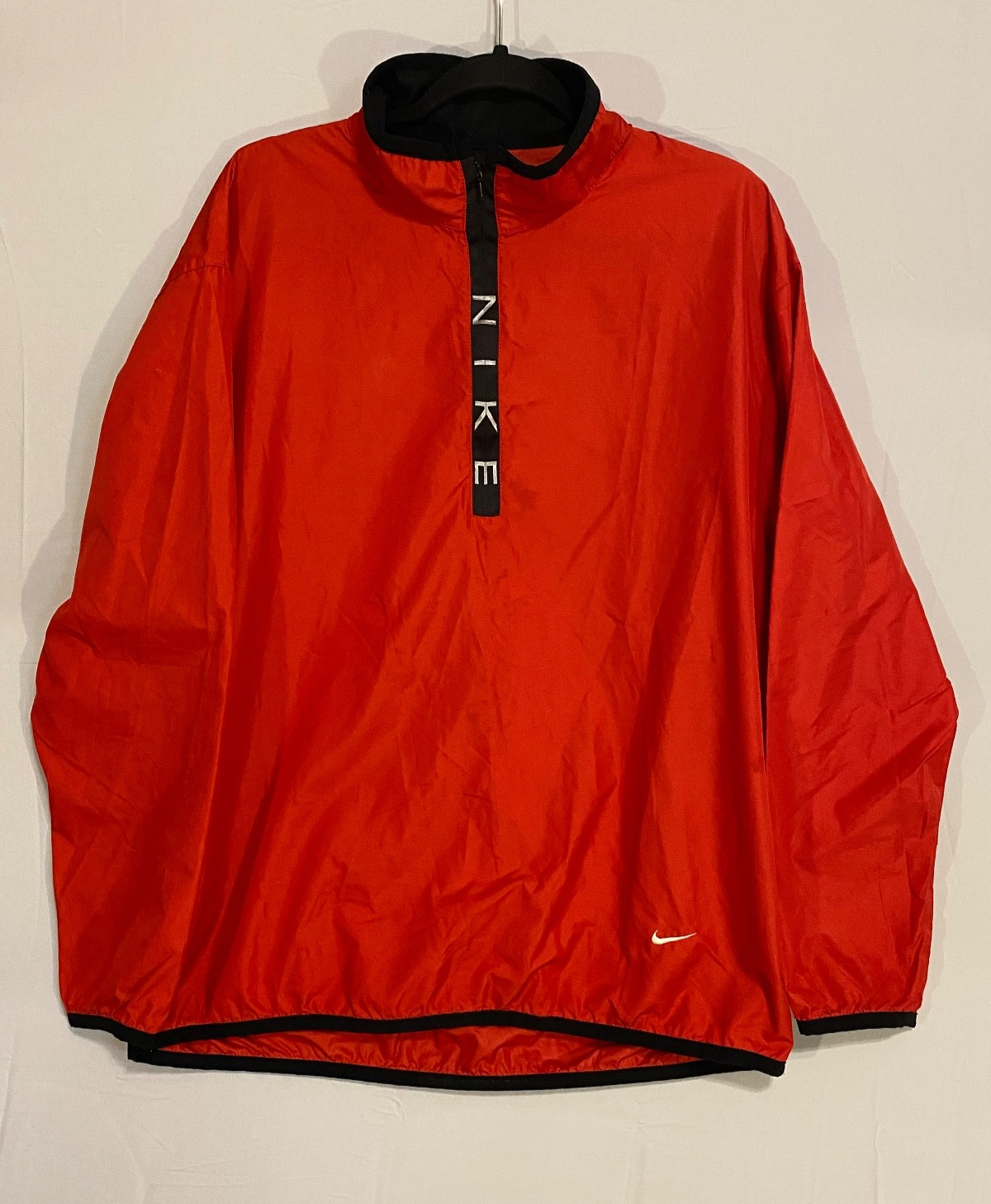 SACAI X NIKE NIKE GIACCA A VENTO UOMO TAGLIA LARGE VINTAGE MEZZA ZIP ROSSA LEGGERA PULL OVER