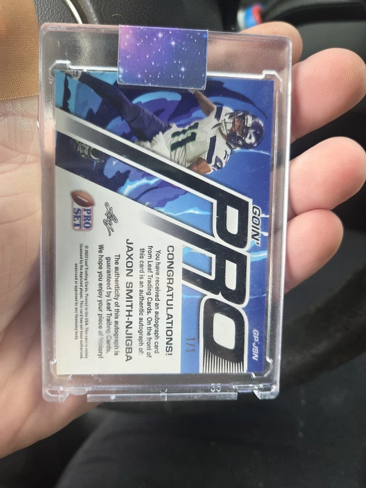Autógrafo Jaxon Smith Njigba 1/1 ProSet todavía en estuche sellado Foto 2 de 2