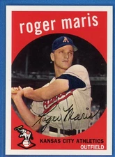 2011 Topps 60 Years of Topps Insert #60YOT-08 Roger Maris Reprint 1959 Topps 202