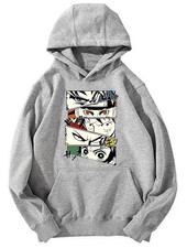 Anime Heroes Collage Hoodie - Bold Manga Panel Design Unisex Pullover