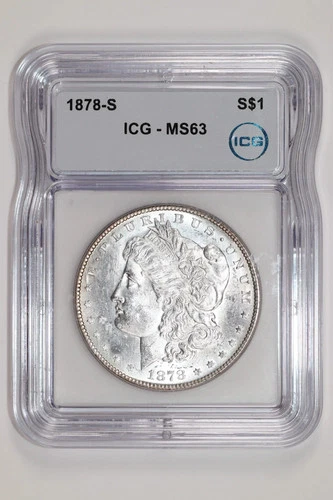 1878-S MORGAN DOLLAR ICG MS63
