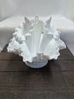 Fenton Epergne Hobnail Milkglass Vintage Collectable Centerpiece (3 Horn Buds)