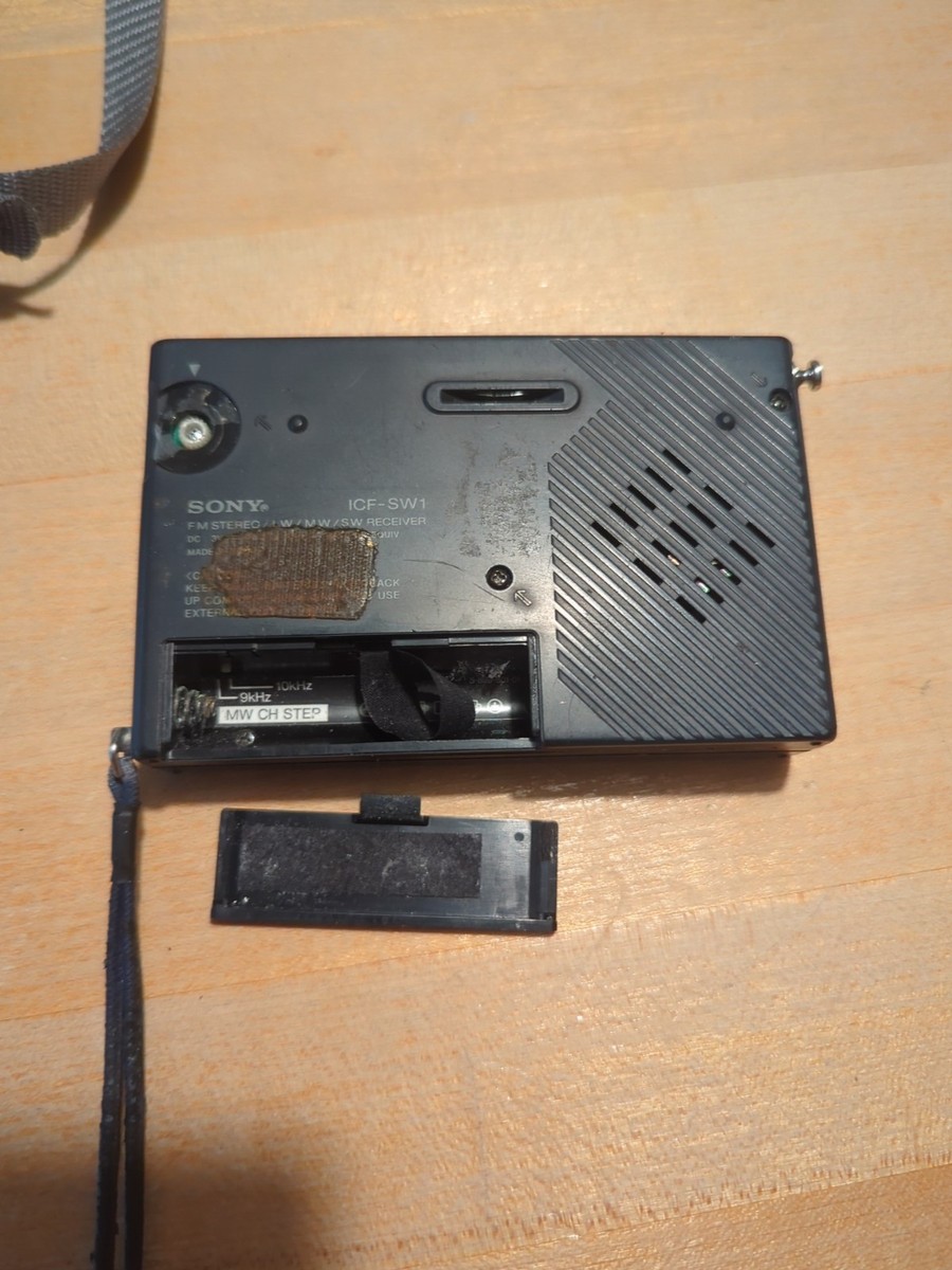 Vintage Sony ICF-SW1 Shortwave AM FM Radio with Accessories and