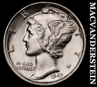 1943-S Mercury Dime- Choice Gem Brilliant Uncirculated++++ Luster #i2215