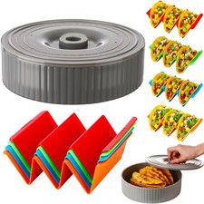 Colorful Taco Holder Stands Set of 4 Taco Holder for 3 or 2 Included Tacos To...