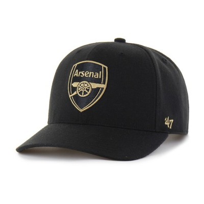'47 Brand EPL Cap Arsenal FC SURE SHOT MVP DP Black Basecap Kanonen Logo Stick