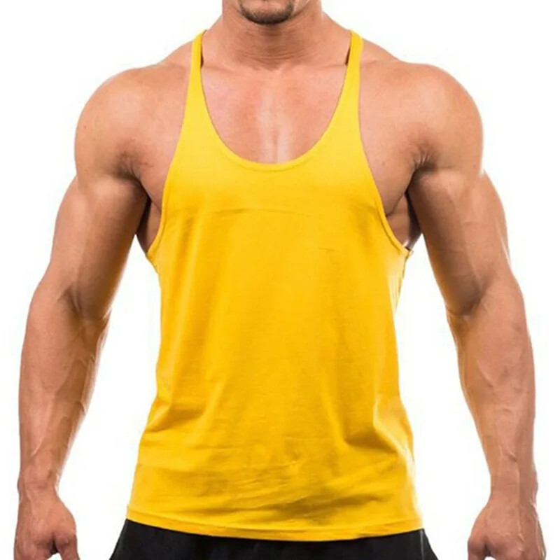 Camiseta sin mangas de entrenamiento muscular para gimnasio y espalda en Y